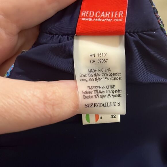 Red Carter Strappy Back Halter Bikini Top Cut Out Removable Padding sz 6 - Picture 6 of 6